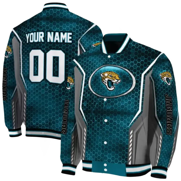 personalized jacksonville jaguars power plate teal varsity jacket fashion forward.webp