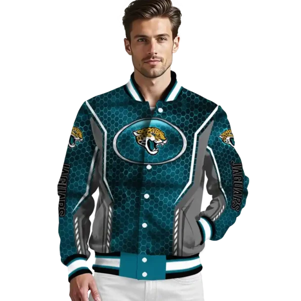 personalized jacksonville jaguars power plate teal varsity jacket high quality.webp