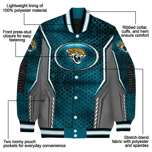 personalized jacksonville jaguars power plate teal varsity jacket new arrival.webp