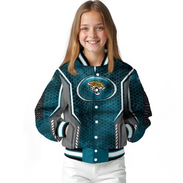 personalized jacksonville jaguars power plate teal varsity jacket top rated.webp