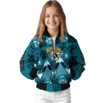 personalized jacksonville jaguars pyramid shapes teal bomber jacket best selling