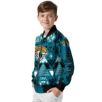 personalized jacksonville jaguars pyramid shapes teal bomber jacket best selling