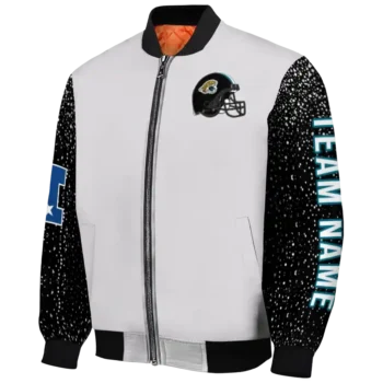personalized jacksonville jaguars speckled arms teal gray bomber jacket best selling