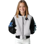 personalized jacksonville jaguars speckled arms teal gray bomber jacket best selling
