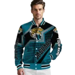 personalized jacksonville jaguars star burst teal varsity jacket best selling.webp
