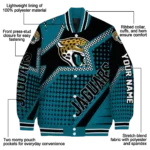 personalized jacksonville jaguars star burst teal varsity jacket best selling.webp