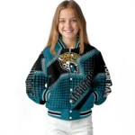 personalized jacksonville jaguars star burst teal varsity jacket best selling.webp