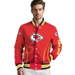 personalized kansas city chiefs chevron arrow red varsity jacket best selling