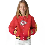 personalized kansas city chiefs chevron arrow red varsity jacket best selling