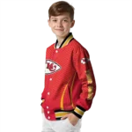 personalized kansas city chiefs chevron arrow red varsity jacket best selling