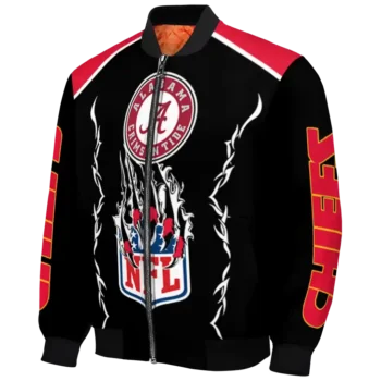 personalized kansas city chiefs claw blood red black bomber jacket best selling