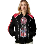 personalized kansas city chiefs claw blood red black bomber jacket best selling