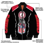 personalized kansas city chiefs claw blood red black bomber jacket best selling