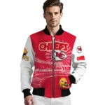 personalized kansas city chiefs ferris arena red white bomber jacket best selling