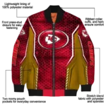 personalized kansas city chiefs power plate red bomber jacket best selling