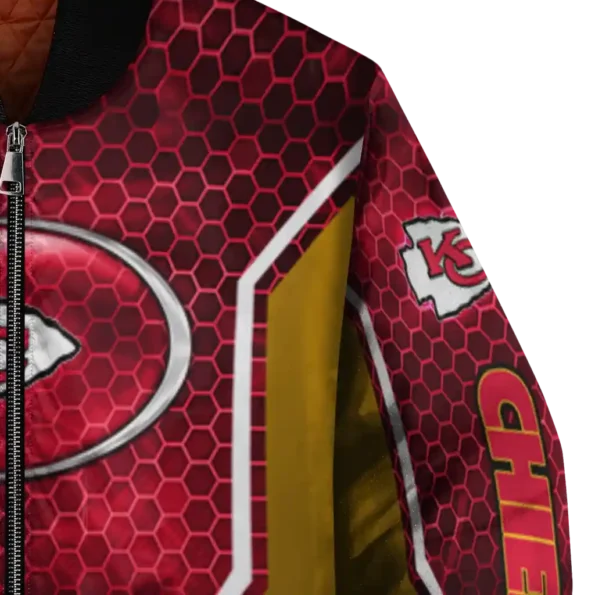 personalized kansas city chiefs power plate red bomber jacket premium grade