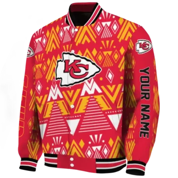 personalized kansas city chiefs pyramid shapes red varsity jacket best selling