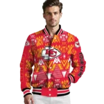 personalized kansas city chiefs pyramid shapes red varsity jacket best selling