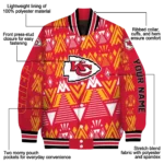personalized kansas city chiefs pyramid shapes red varsity jacket best selling