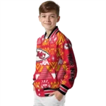 personalized kansas city chiefs pyramid shapes red varsity jacket best selling