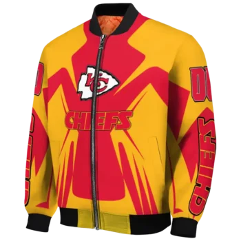 personalized kansas city chiefs spider mark red gold crocs bomber jacket best selling