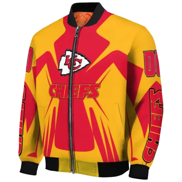 personalized kansas city chiefs spider mark red gold crocs bomber jacket best selling