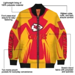 personalized kansas city chiefs spider mark red gold crocs bomber jacket best selling