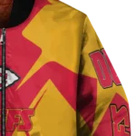 personalized kansas city chiefs spider mark red gold crocs bomber jacket best selling
