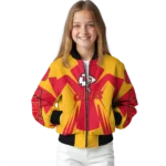 personalized kansas city chiefs spider mark red gold crocs bomber jacket best selling