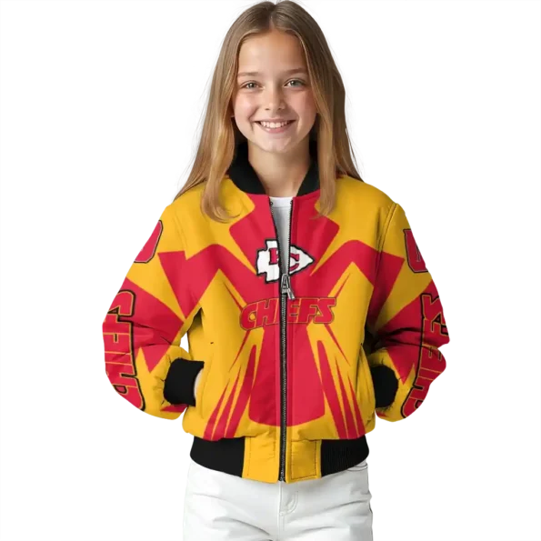 personalized kansas city chiefs spider mark red gold crocs bomber jacket top rated