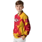 personalized kansas city chiefs spider mark red gold crocs varsity jacket best selling.webp