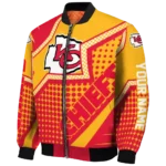 personalized kansas city chiefs star burst red bomber jacket best selling