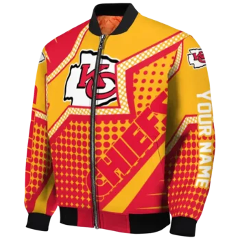 personalized kansas city chiefs star burst red bomber jacket best selling
