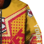 personalized kansas city chiefs star burst red bomber jacket best selling
