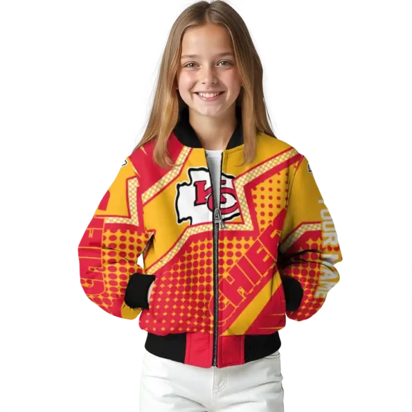 personalized kansas city chiefs star burst red bomber jacket top rated