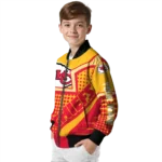 personalized kansas city chiefs star burst red bomber jacket best selling