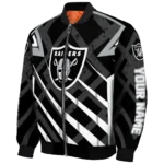personalized las vegas raiders chevron angles black bomber jacket best selling