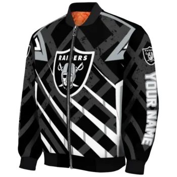 personalized las vegas raiders chevron angles black bomber jacket best selling
