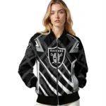 personalized las vegas raiders chevron angles black bomber jacket best selling