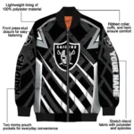personalized las vegas raiders chevron angles black bomber jacket best selling
