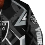 personalized las vegas raiders chevron angles black bomber jacket best selling