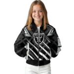 personalized las vegas raiders chevron angles black bomber jacket best selling