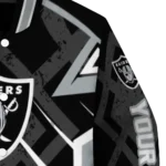 personalized las vegas raiders chevron angles black varsity jacket best selling