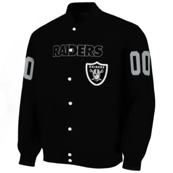 personalized las vegas raiders flame border black varsity jacket best selling