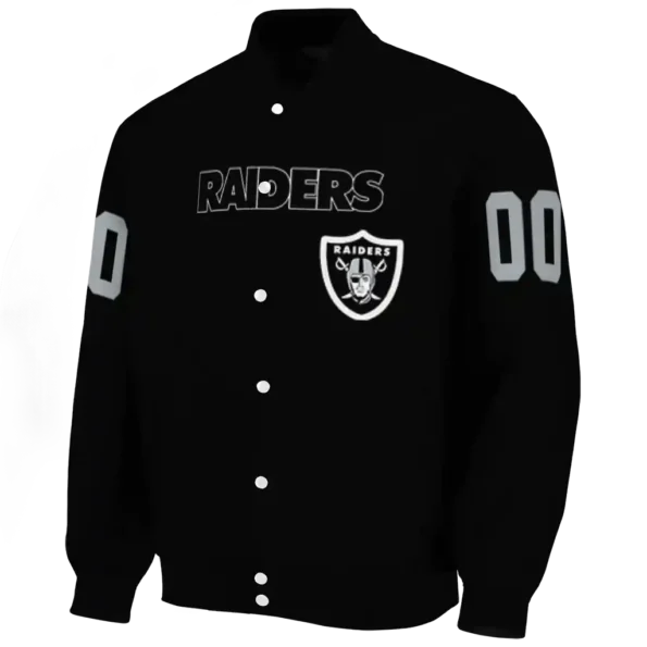 personalized las vegas raiders flame border black varsity jacket best selling