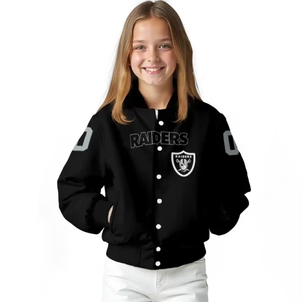 personalized las vegas raiders flame border black varsity jacket top rated