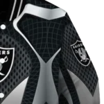 personalized las vegas raiders mesh chest grey crocs black varsity jacket best selling
