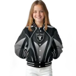 personalized las vegas raiders mesh chest grey crocs black varsity jacket best selling