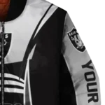 personalized las vegas raiders mesh effect black bomber jacket best selling