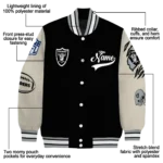 personalized las vegas raiders razorback outline black nude varsity jacket best selling